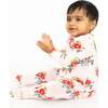 Pretty Bouquets 2-Way Ruffle Zipper Footie, Pink - Footie Pajamas - 2