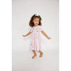 Softball Print Twirly Short Sleeve Dress, Pink - Dresses - 3