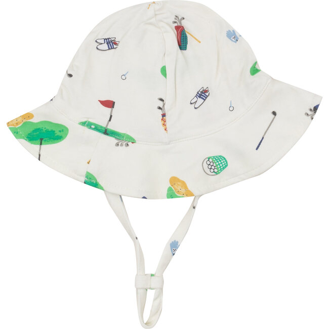 Golf Print Sun Hat, Multicolors - Hats - 1