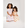 Softball Print Twirly Short Sleeve Dress, Pink - Dresses - 7