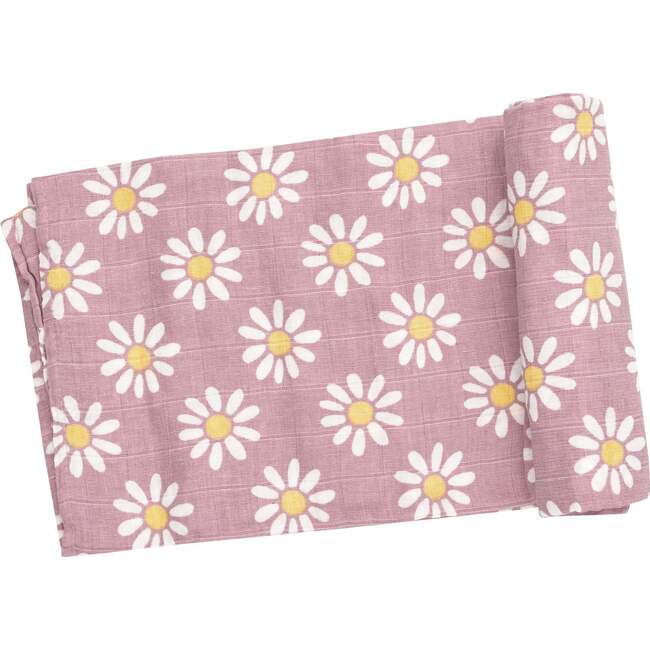 MOD DAISY SWADDLE BLANKET, Pink - Swaddles - 1