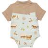 Covered Wagon Bodysuit, Blue - Onesies - 2