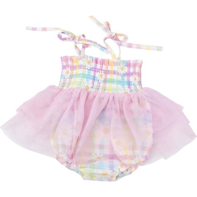 GINGHAM DAISY TUTU BUBBLE, Multi - Rompers - 1