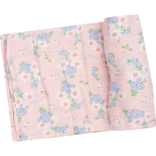 GATHERING DAISIES SWADDLE BLANKET, Pink - Swaddles - 1