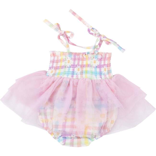 GINGHAM DAISY TUTU BUBBLE, Multi - Rompers - 2