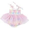 GINGHAM DAISY TUTU BUBBLE, Multi - Rompers - 2