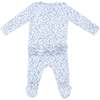 CALICO 2 WAY ZIPPER RUFFLE BACK FOOTIE, Blue - Footie Pajamas - 2