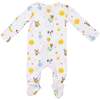 Baby Solar System 2-Way Zipper Footie, White - Footie Pajamas - 2