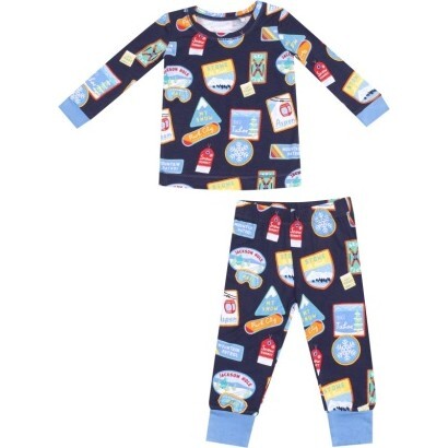 Vintage Ski Patches Loungewear set, Black - Mixed Apparel Set - 1