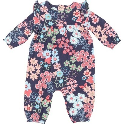 Japonisme Blossom Floral Ruffle Sleeve Romper, Multi - Rompers - 1