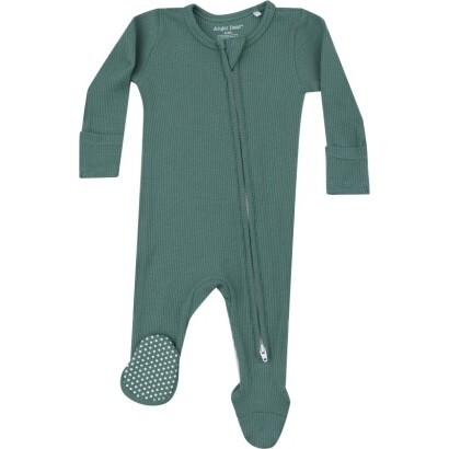 Frosty Spruce 2 Way Zipper Footie, Green - Footie Pajamas - 1