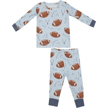 Footballs L/S Loungewear Set, Blue - Mixed Apparel Set - 1