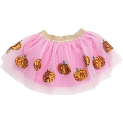 Halloween Pumpkin Tutu, Pink - Tutus - 1