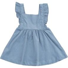 Cord Glacier Lake Pinafore Dress, Blue - Dresses - 1