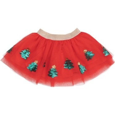 Christmas Trees Tutu Skirt, Green - Tutus - 1