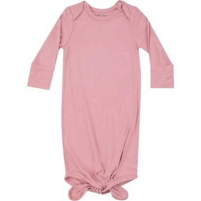 Bamboo Bridal Rose Knotted Gown, Pink - Nightgowns - 1