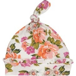 Wild Rose Floral Knotted Hat, Pink - Hats - 1