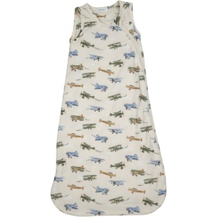 Vintage Airplane Sleeping Blanket, Green Multi - Sleep Sacks - 1