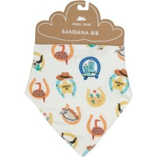 Western Horseshoes Bandana Bib, Blue - Bibs - 1