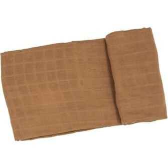 Solid Swaddle Blanket, Light Brown - Swaddles - 1