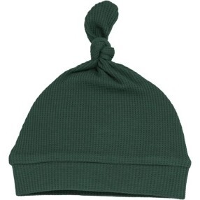 Smoke Pine Waffle Knotted Hat, Green - Hats - 1
