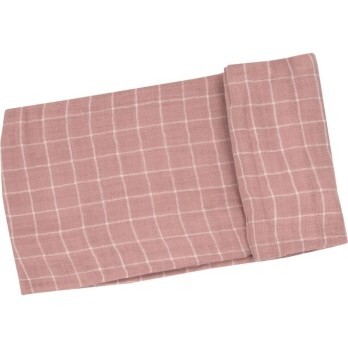 Rose Tan Grid Swaddle Blanket Rose, Tan - Swaddles - 1