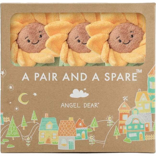 Pair And A Spare Sunflower Lovie Blankie, Green (Pack Of 3)