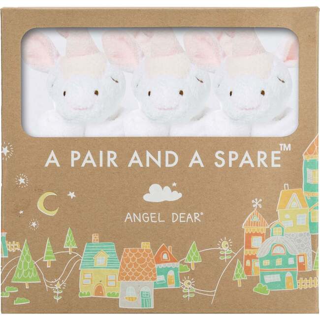 Pair And A Spare Unicorn Lovie Blankie, White (Pack Of 3)