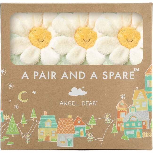Pair And A Spare Daisy Lovie Blankie, Green (Pack Of 3)