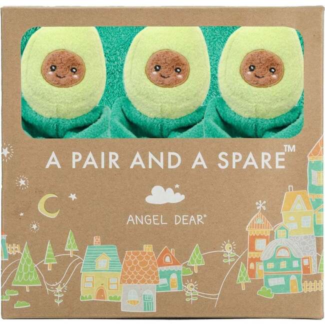 Pair And A Spare Avocado Lovie Blankie, Green (Pack Of 3)