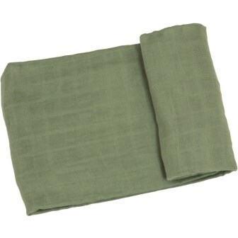 Oil Green Solid Swaddle Blanket, Green - Swaddles - 1