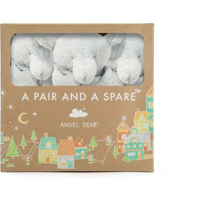 Pair And A Spare Elephant Lovie Blankie, Grey (Pack Of 3)