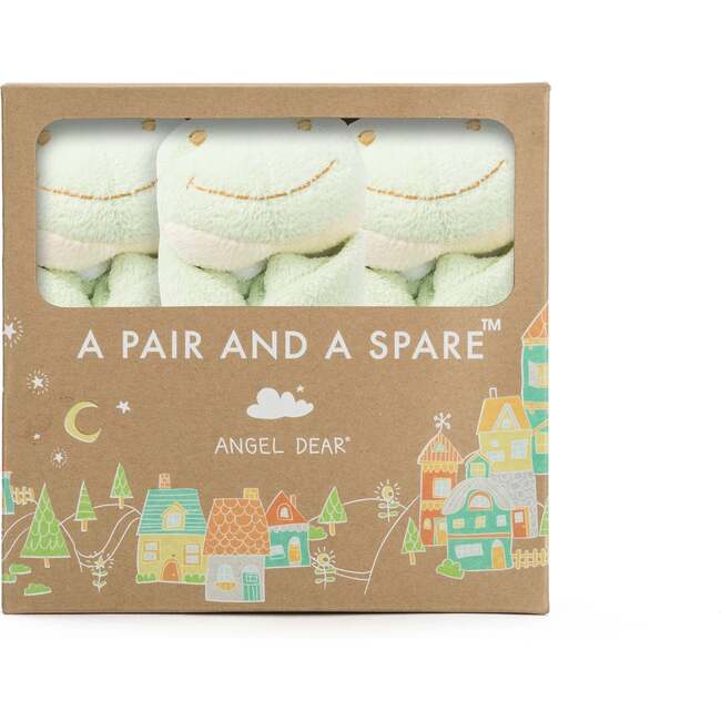 Pair And A Spare Frog Lovie Blankie, Green (Pack Of 3)