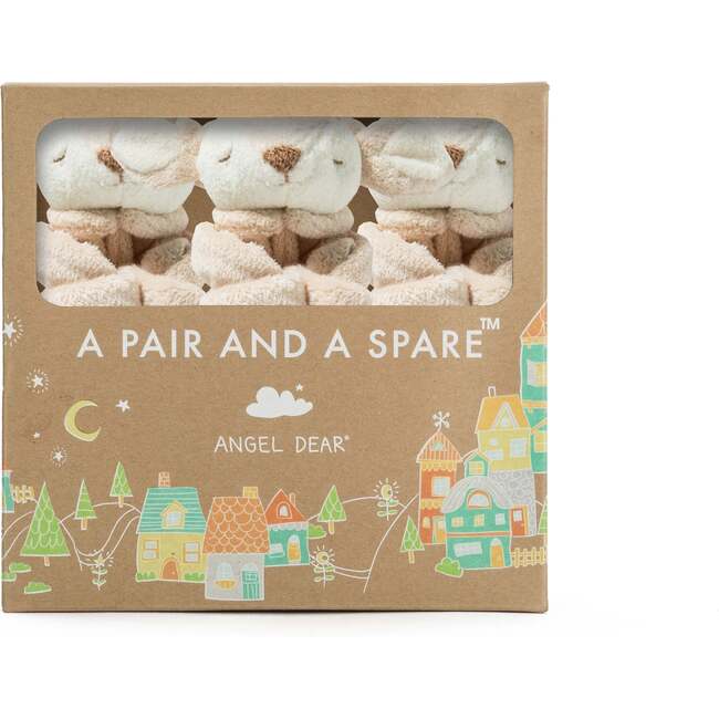 Pair And A Spare Fawn Lovie Blankie, Tan (Pack Of 3)