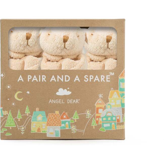 Pair And A Spare Bunny Lovie Blankie, Beige (Pack Of 3)
