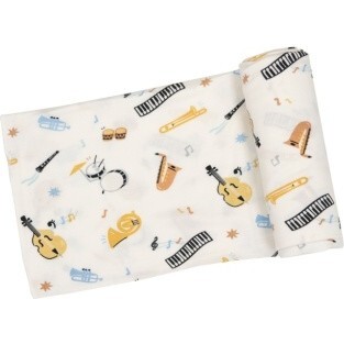 Jazz Band Swaddle Blanket, Multi - Swaddles - 1