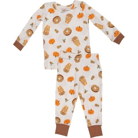 Pumpkin Spice Latte L/S Loungewear Set, Orange Multi - Mixed Apparel Set - 1