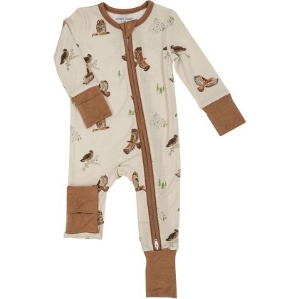 Hawks 2 Way Zipper Romper, Brown - Rompers - 1