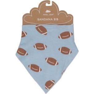 Football Bandana Bib, Blue - Bibs - 1