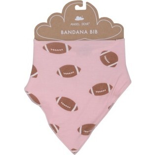 Football Bandana Bib, Pink - Bibs - 1