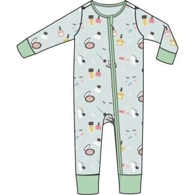 Dress Up Fun Ruffle Zipper Romper, Mint - Rompers - 1