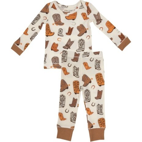 Brown Boots L/S Loungewear Set, Brown - Mixed Apparel Set - 1