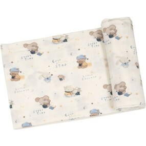 Bedtime Story Animals Swaddle Blanket, White - Swaddles - 1