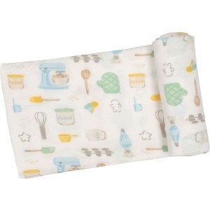 Baking Tools Swaddle Blanket, White Multi - Swaddles - 1