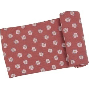 Daisy Dot Swaddle Blanket, Dusty Rose - Swaddles - 1