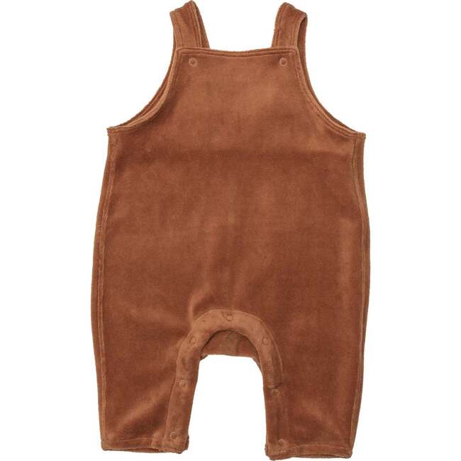 Velour Overalls, Mocha Bisque - One Pieces - 1