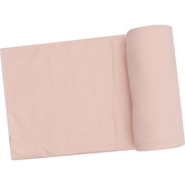 Ribbed Pale Blush Swaddle Blanket, Pink - Swaddles - 1
