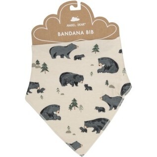 Black Bear Bandana Bib, Black - Bibs - 1