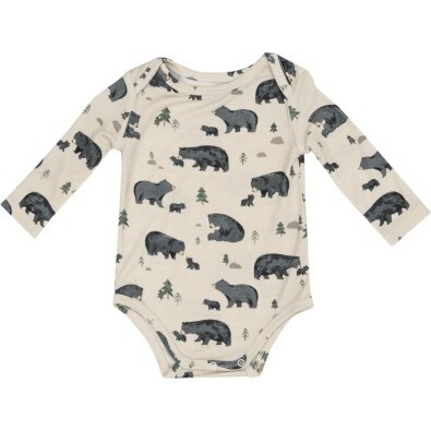 Black Bear Bodysuit, Black - Onesies - 1