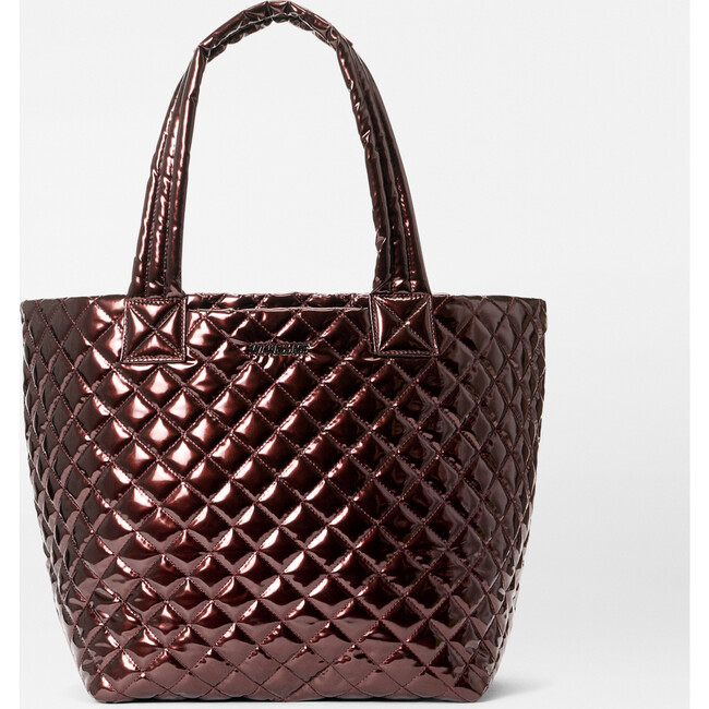 Medium Metro Tote Deluxe, Bordeaux Lacquer